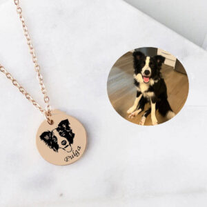 Custom Pet Photo Necklace Engraving | Personalized
