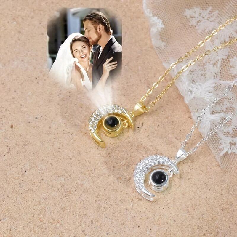 Custom Photo Moon Necklace - Eye-Visible & Phone-P