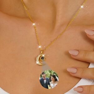 Custom Photo Moon Necklace - Eye-Visible & Phone-P