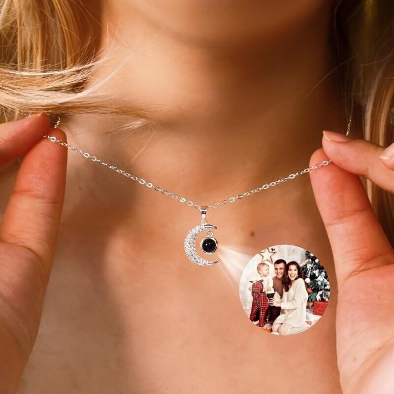 Custom Photo Moon Necklace - Eye-Visible & Phone-P