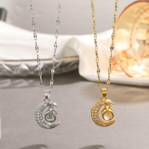 Custom Photo Moon Necklace - Eye-Visible & Phone-P