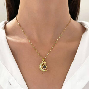 Custom Photo Moon Necklace - Eye-Visible & Phone-P