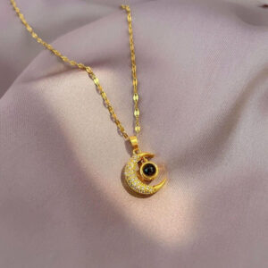 Custom Photo Moon Necklace - Eye-Visible & Phone-P