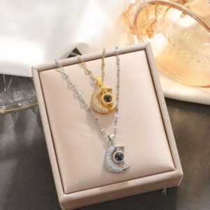 Custom Photo Moon Necklace - Eye-Visible & Phone-P