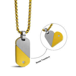 Custom Rotating Name Necklace - Transformable Hear