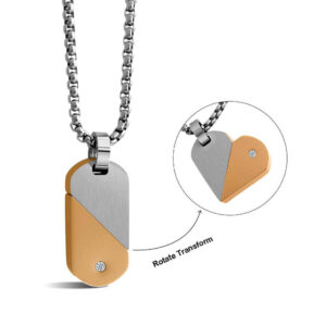 Custom Rotating Name Necklace - Transformable Hear