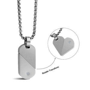 Custom Rotating Name Necklace - Transformable Hear