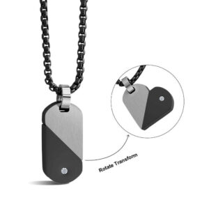 Custom Rotating Name Necklace - Transformable Hear