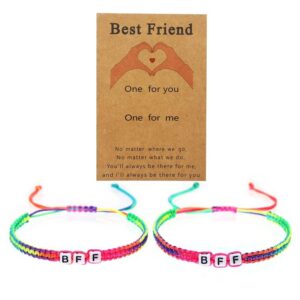 Customized Letter Woven Bestie Bracelet Two Pieces