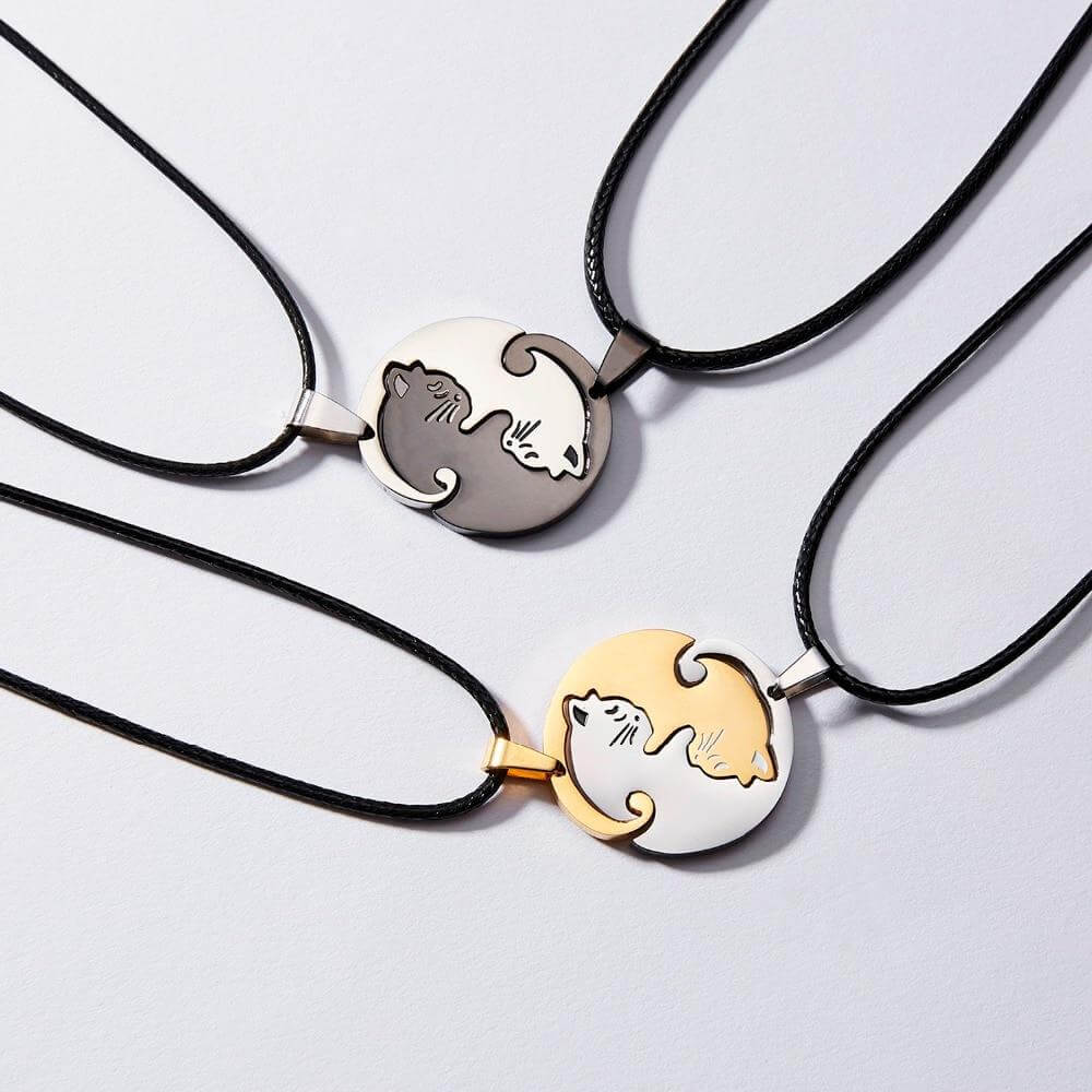 Personalised Matching Cat Necklace