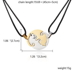 Personalised Matching Cat Necklace