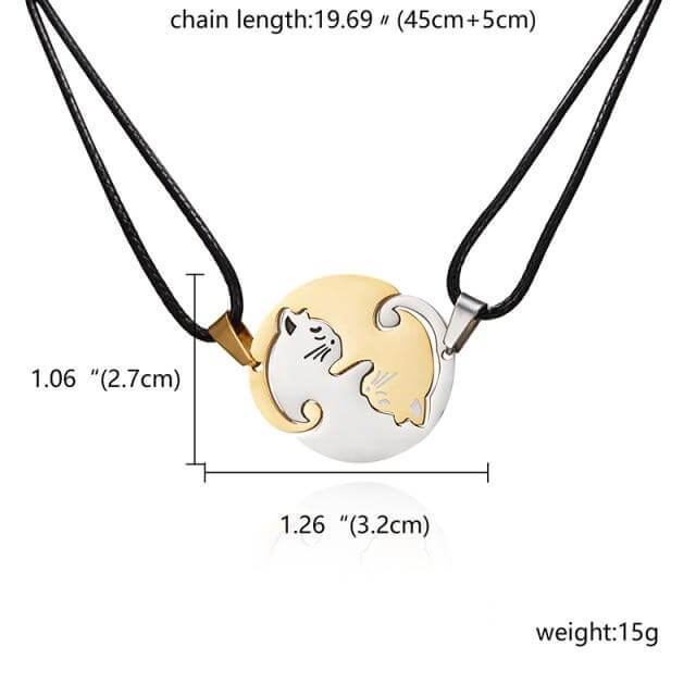 Personalised Matching Cat Necklace