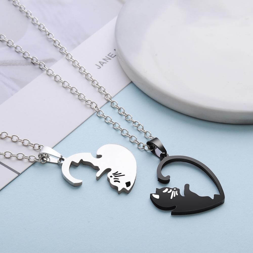 Personalised Matching Cat Necklace