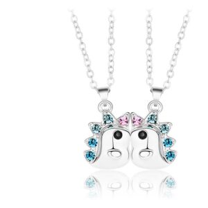 Cute Unicorn Magnetic Relationship Necklaces 2pcs