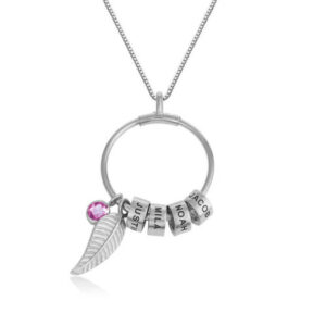 Personalized Birthstone Necklace with Family's Nam