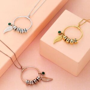 Personalized Birthstone Necklace with Family's Nam