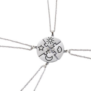 4-Piece Puzzle Friendship Necklaces - Sun Moon Sta