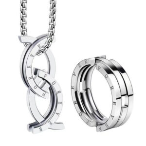 2-in-1 Foldable "Forever" Pendant & Ring Necklace