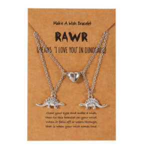 Dinosaur Lovers Magnetic Friendship Necklace for T