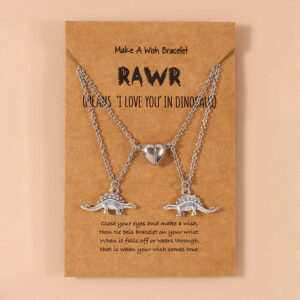 Dinosaur Lovers Magnetic Friendship Necklace for T