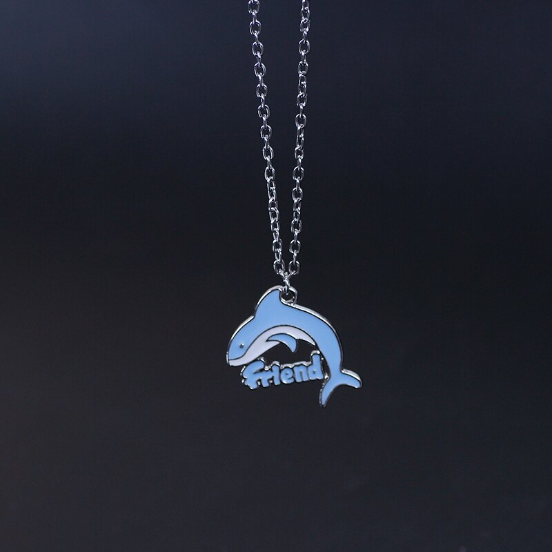 Dolphin Pendant Best Friend Necklace