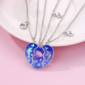 Dolphin and Shell Three-Piece Magnetic Necklace