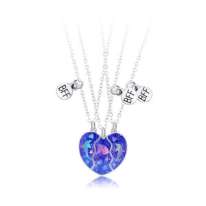 Dolphin and Shell Three-Piece Magnetic Necklace