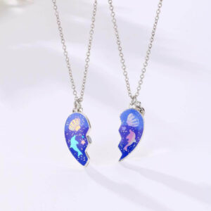 Dolphin Two-piece BFF Necklace Magnetic