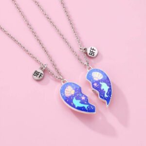 Dolphin Two-piece BFF Necklace Magnetic