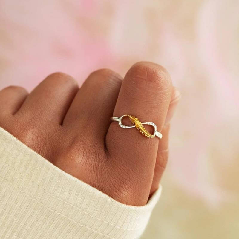 Feather Endless Love Ring