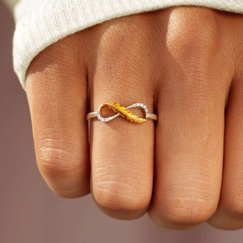 Feather Endless Love Ring