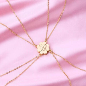 Four-Leaf Clover Heart Magnetic Necklace for Four 