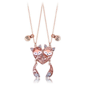 Fox Friendship Necklaces - Pair of matching Fox Pe