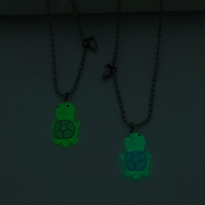 Glow-in-the-Dark Turtle BFF Necklaces - Magnetic