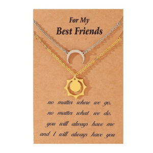 Gold Sun & Crescent Moon Necklaces: Ideal Gifts fo