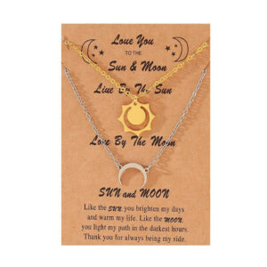 Gold Sun & Crescent Moon Necklaces: Ideal Gifts fo