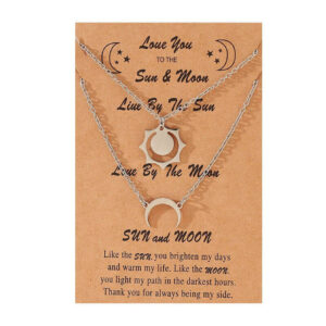 Gold Sun & Crescent Moon Necklaces: Ideal Gifts fo