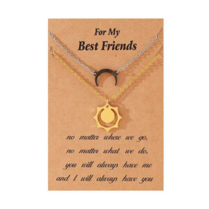 Gold Sun & Crescent Moon Necklaces: Ideal Gifts fo