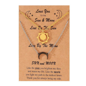 Gold Sun & Crescent Moon Necklaces: Ideal Gifts fo