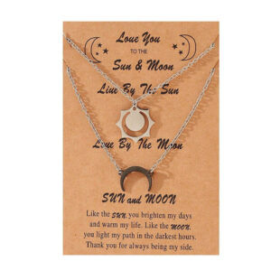 Gold Sun & Crescent Moon Necklaces: Ideal Gifts fo