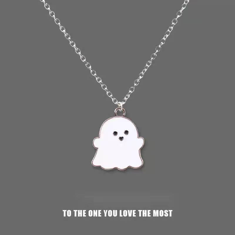 Cute Ghost BFF Necklace A Pair