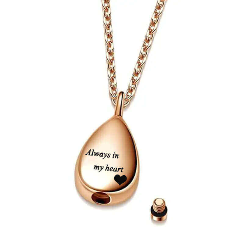 Heart & Paw Pet Memorial Necklace - Engravable Pho