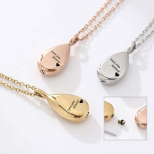 Heart & Paw Pet Memorial Necklace - Engravable Pho