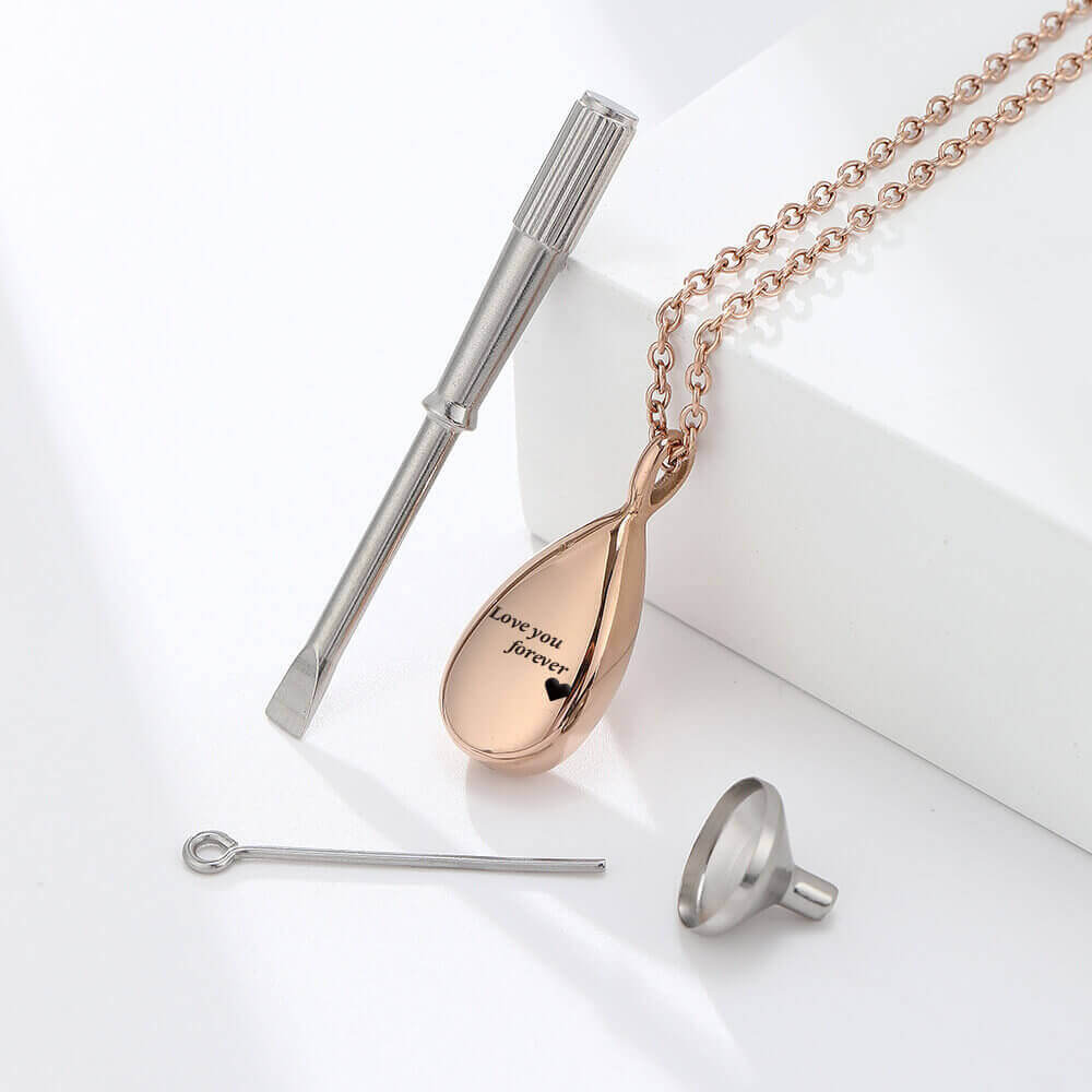Heart & Paw Pet Memorial Necklace - Engravable Pho