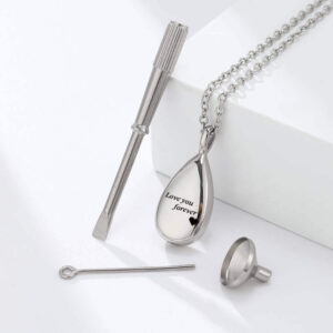Heart & Paw Pet Memorial Necklace - Engravable Pho