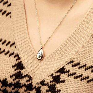 Heart & Paw Pet Memorial Necklace - Engravable Pho