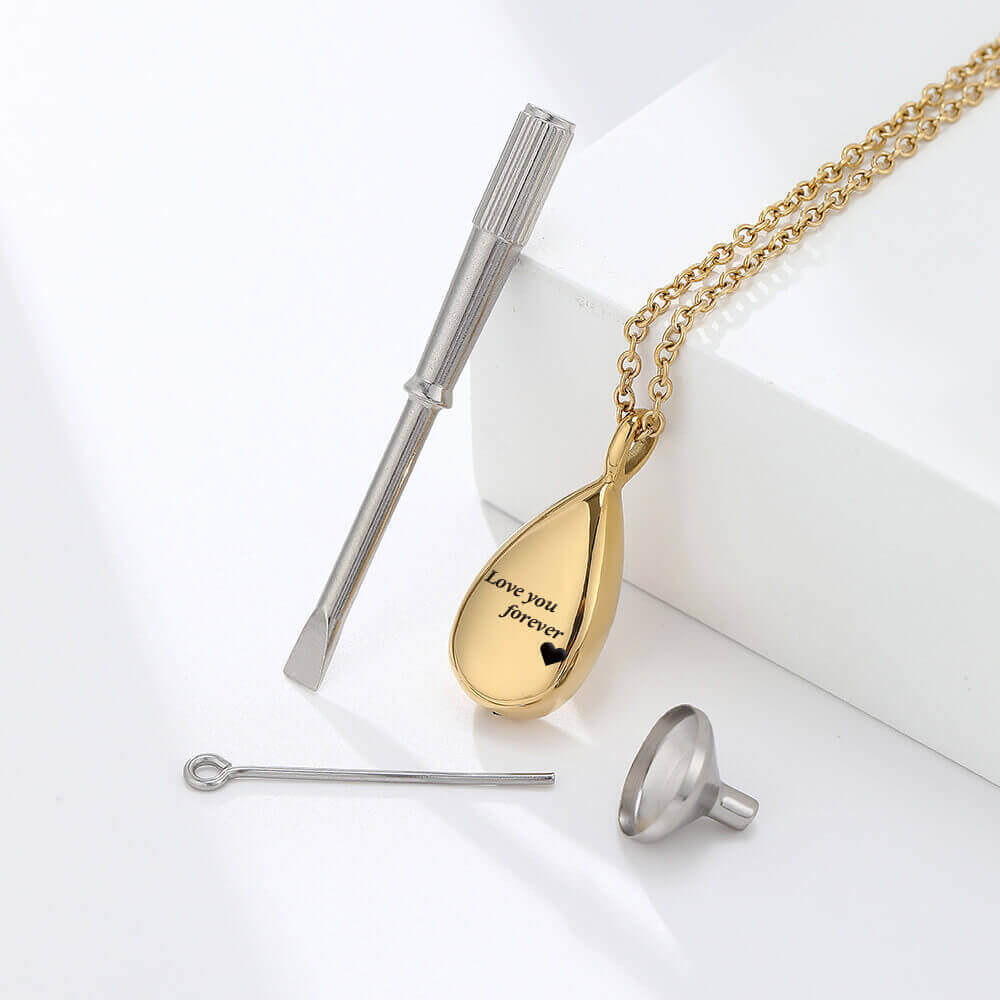 Heart & Paw Pet Memorial Necklace - Engravable Pho