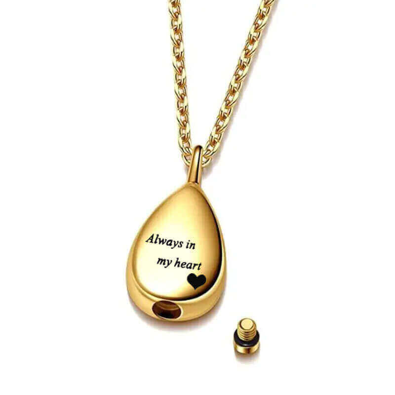 Heart & Paw Pet Memorial Necklace - Engravable Pho