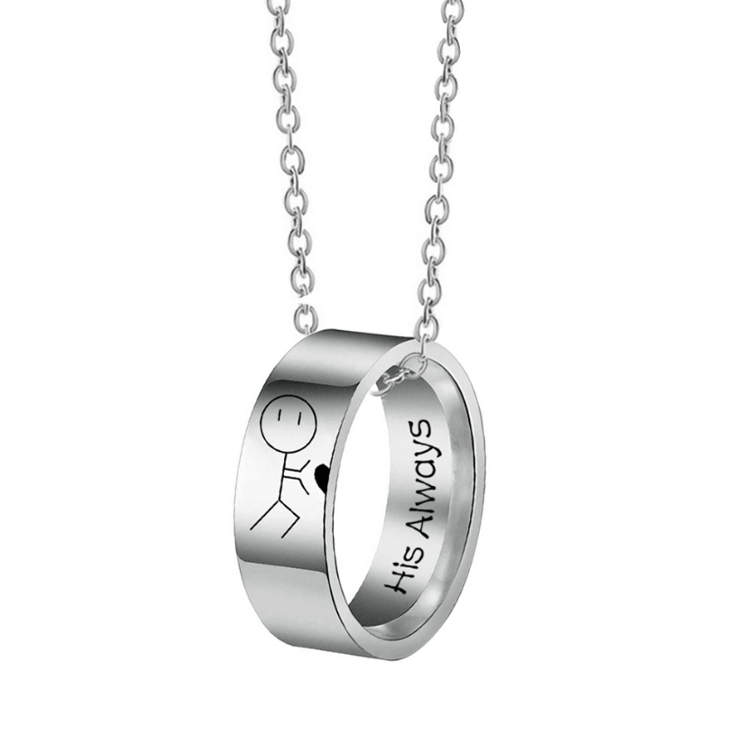 His Always & Her Forever Couple Ring Necklaces - S