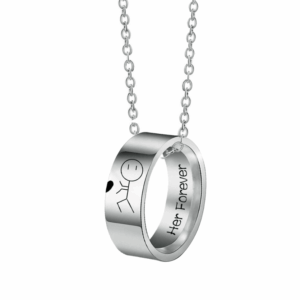 His Always & Her Forever Couple Ring Necklaces - S